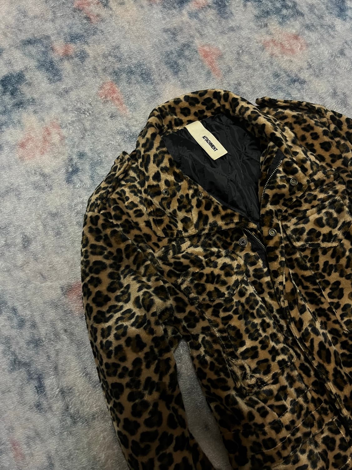 Attachment leopard fur jacket 상품이미지2