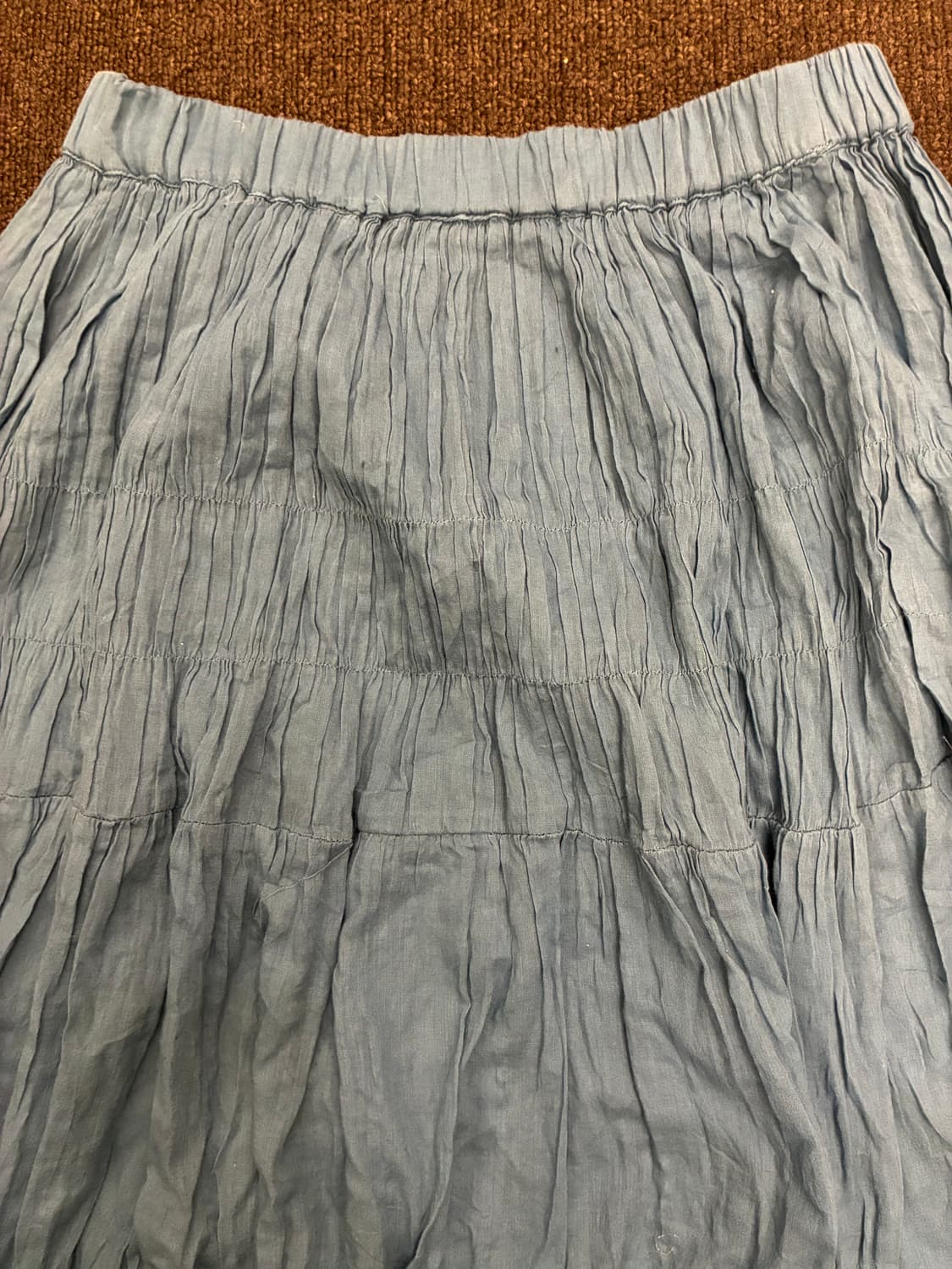 L)Japanese vintage 여성 크링클 롱스커트 상품이미지4