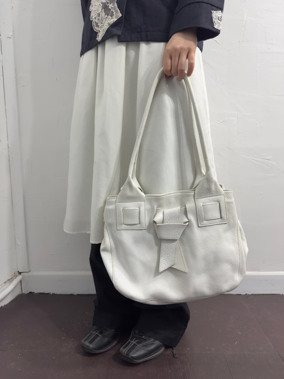 maxima white leather bag 상품이미지8