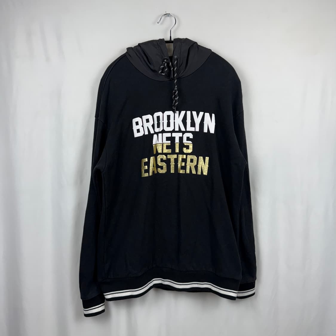 (L) NBA 브루틀린네츠 후드 티 블랙 상품이미지2