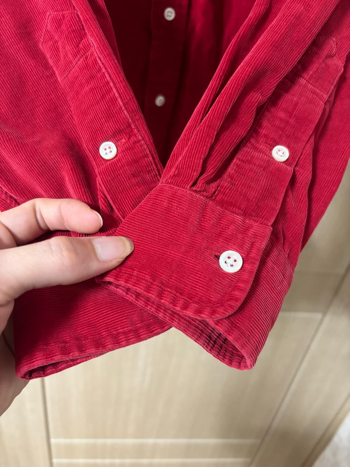 폴로 랄프로렌 코듀로이 셔츠 레드 상품이미지6