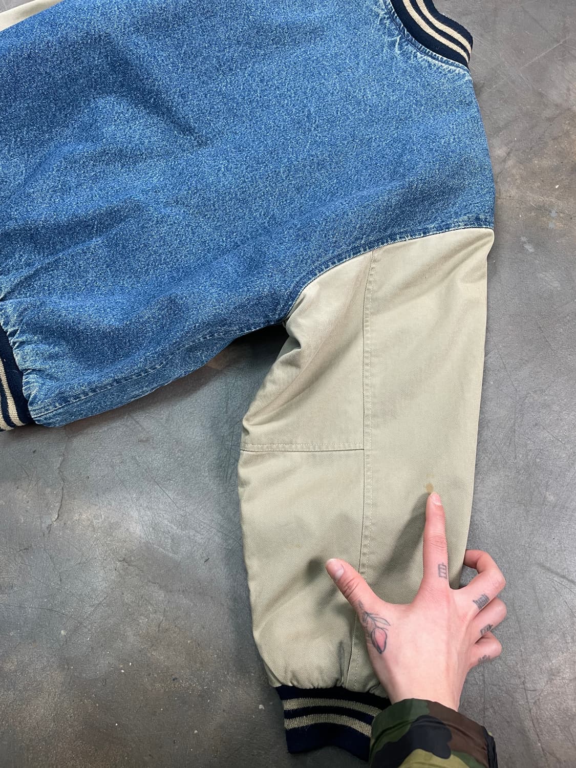 90-00s 갭 데님 바시티 자켓 상품이미지5