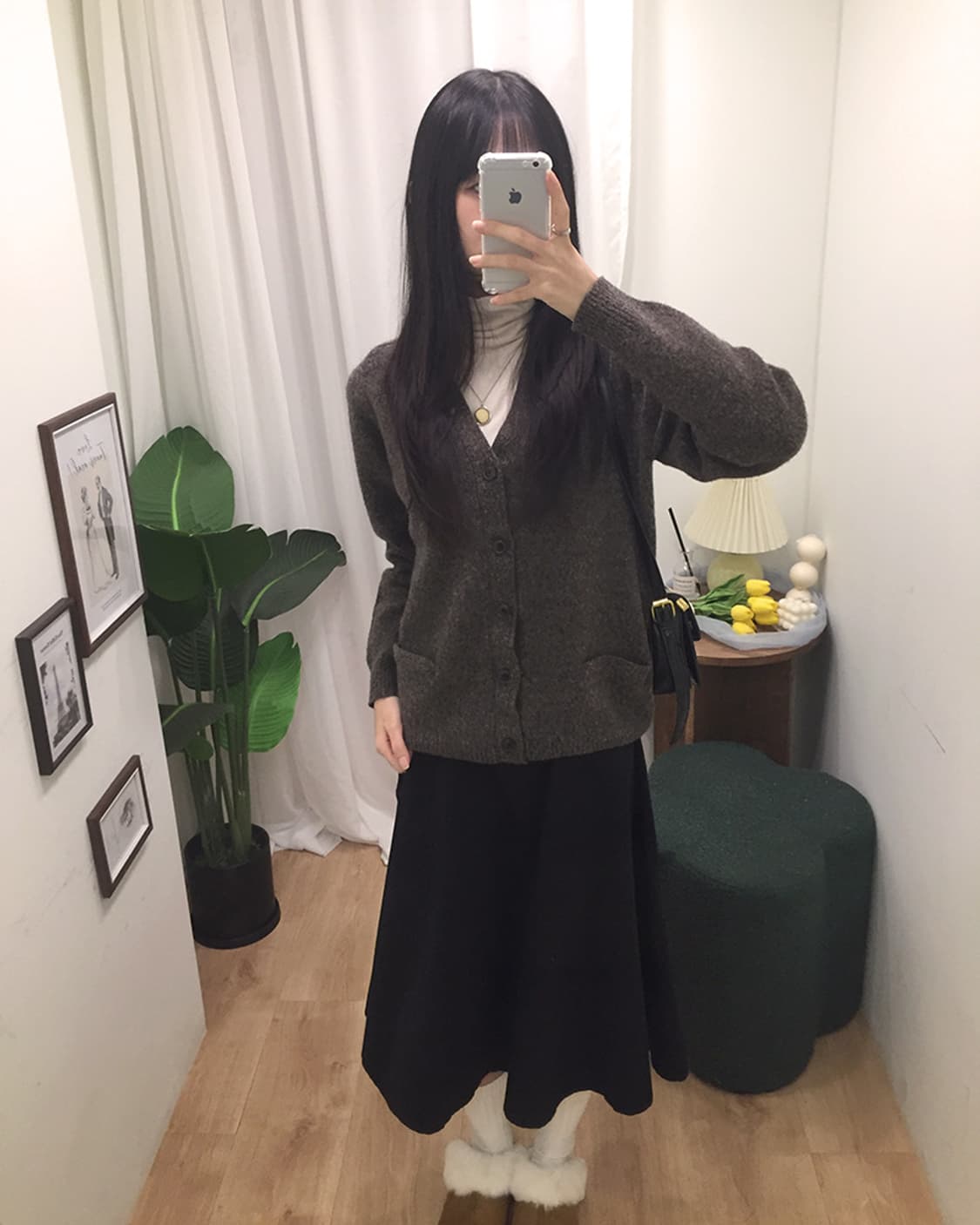 여성 유니클로 브이넥 가디건 100 상품이미지1