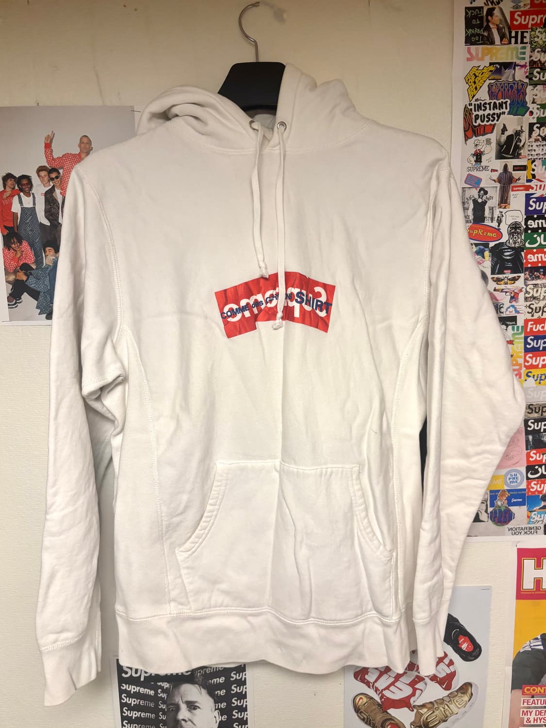 슈프림 꼼데가르송 박스로고 후드티 L 상품이미지2