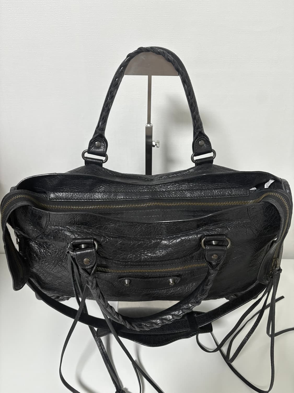 발렌시아가 시티 모터백 블랙 상품이미지4