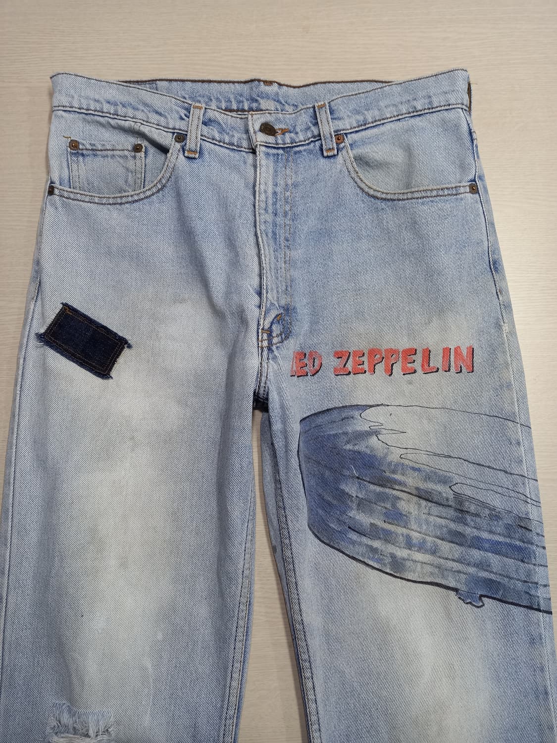 33 93's 리바이스515-0217 일자진 연청 커스텀 33-447 상품이미지3