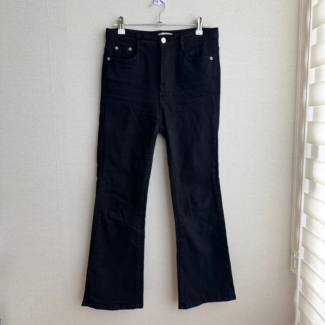 와르 청바지 스판 부츠컷 데님 블랙 M 28 상품이미지5