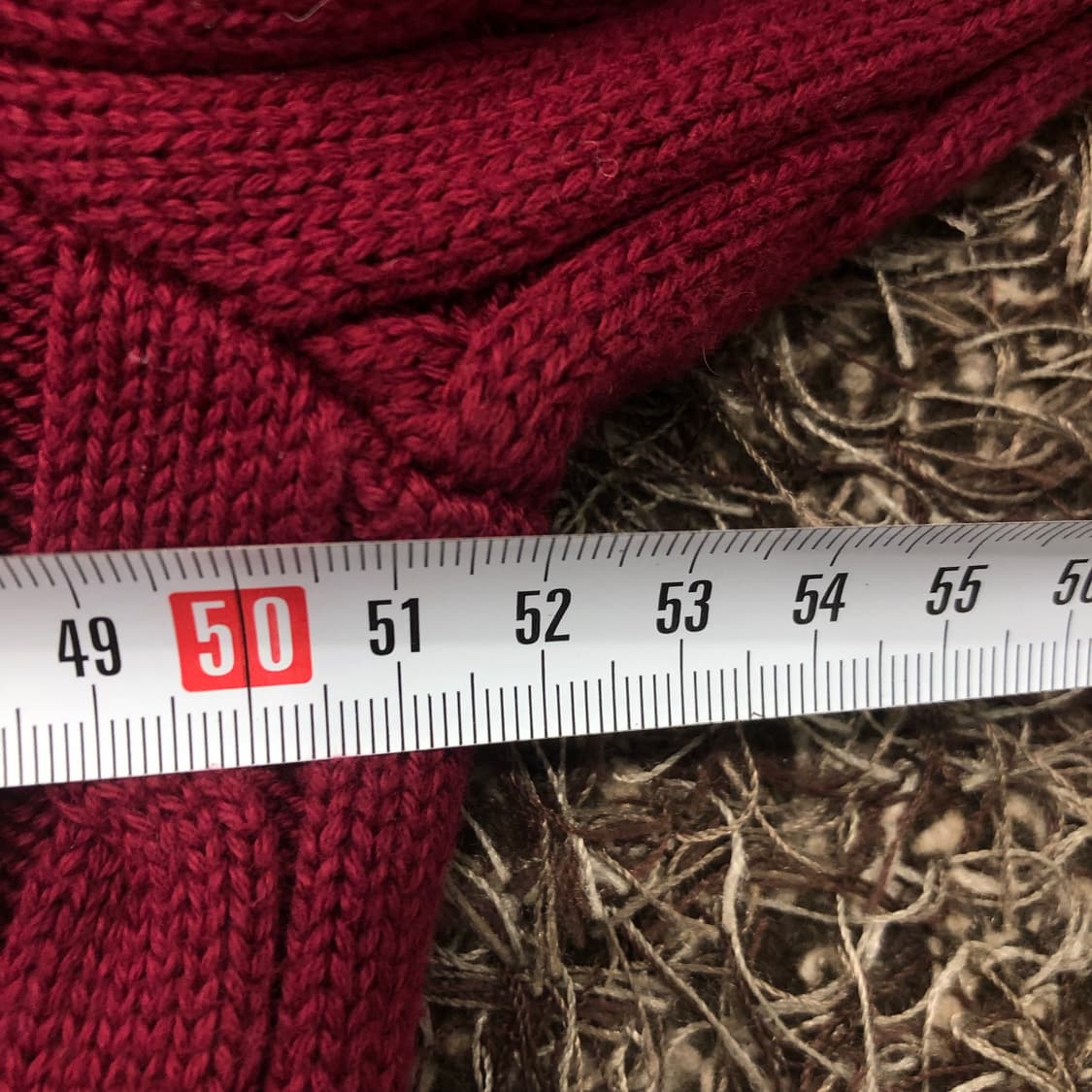 XL 폴로 랄프로렌 브이넥 케이블 버건디 니트 상품이미지8