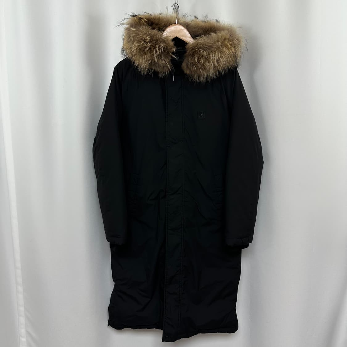 캉골 남자 라쿤/오리털 패딩점퍼 방한 겨울 검정 M 상품이미지1