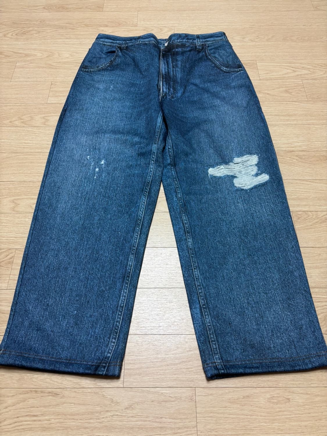 SSZ 24aw 디지털 데님 전사프린트 스웻팬츠 블루 L 상품이미지1