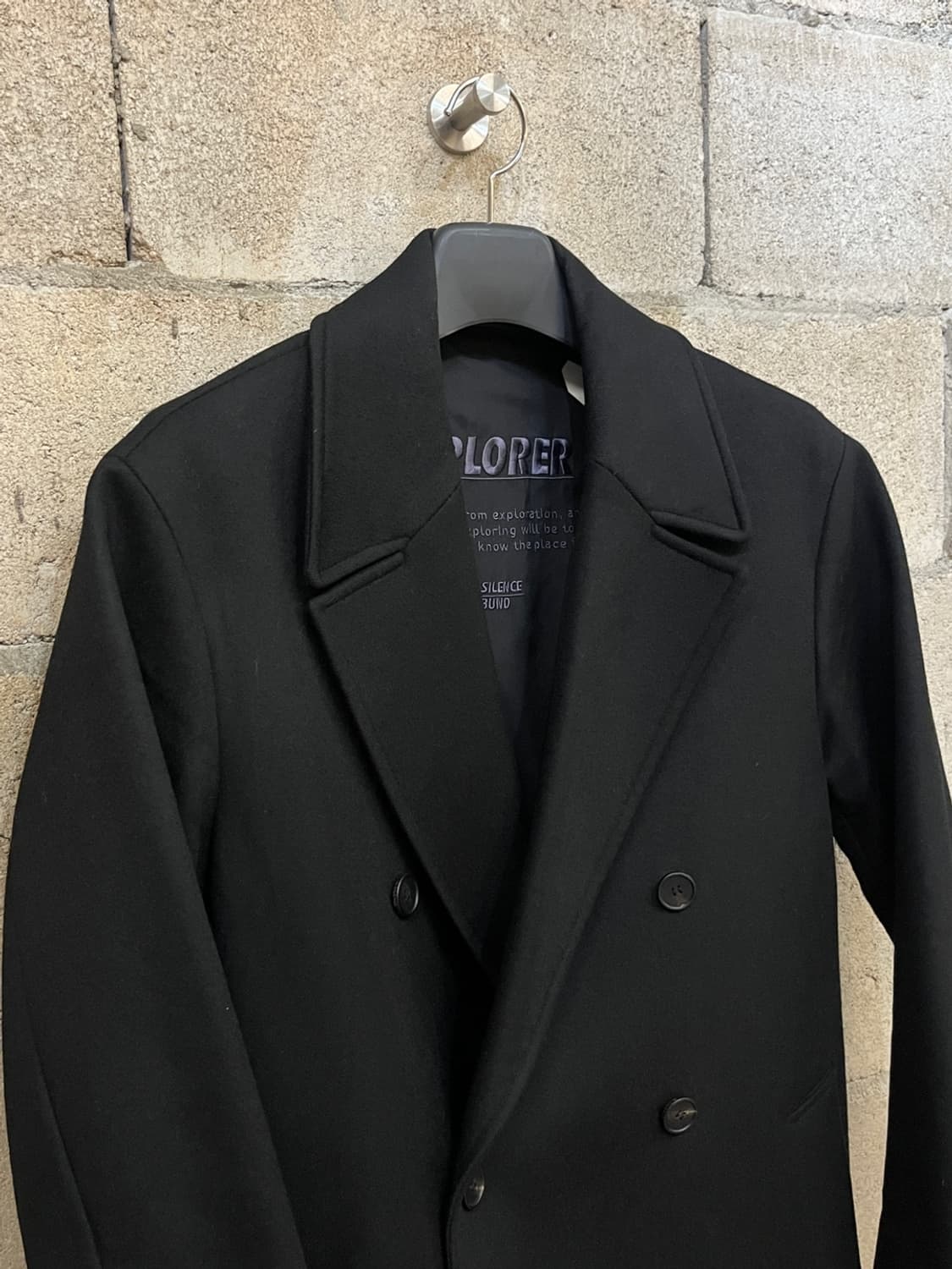 인사일런스 더블 브레스티드 코트 상품이미지3