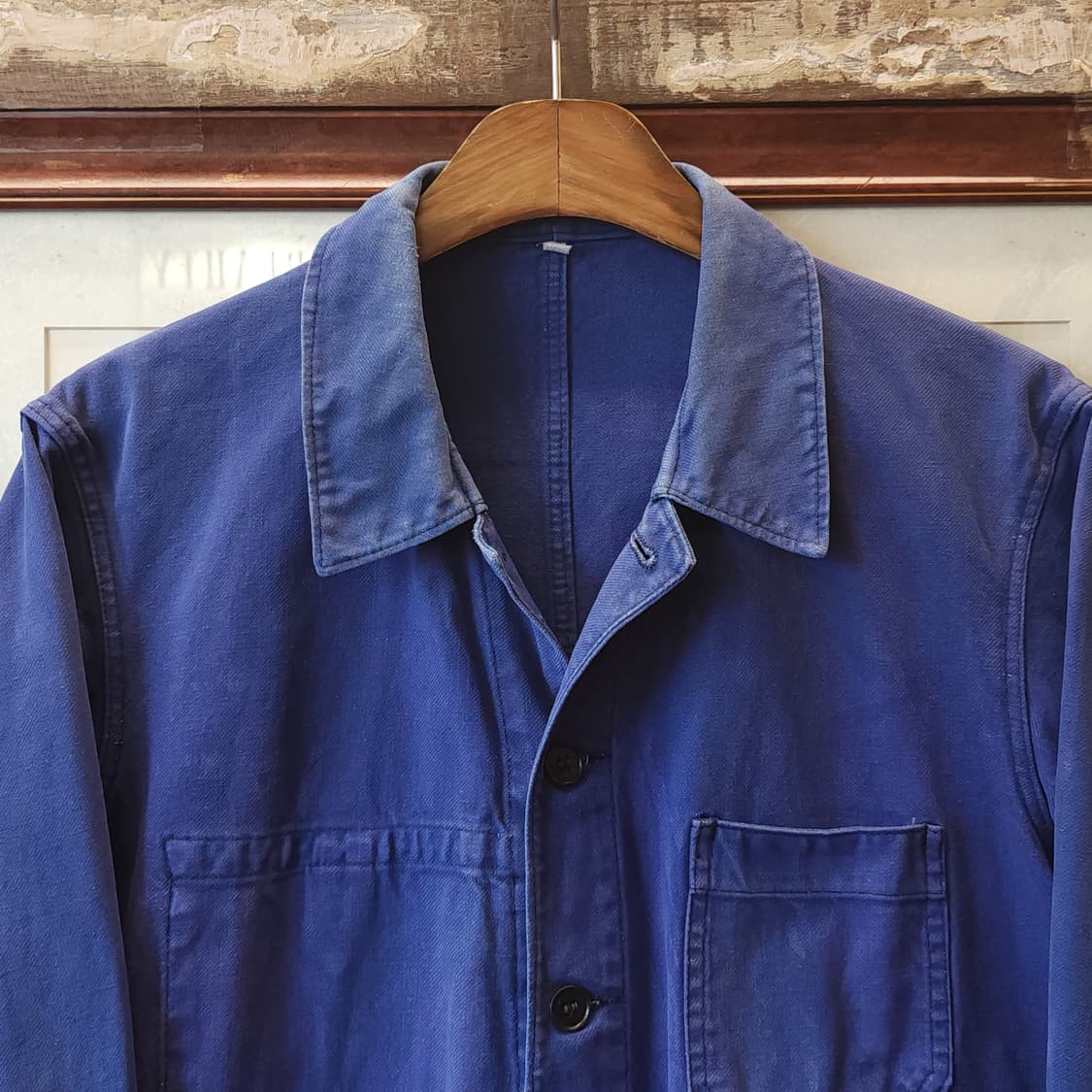60s 프렌치 워크자켓 프렌치자켓 페이딩 블루 44 상품이미지3