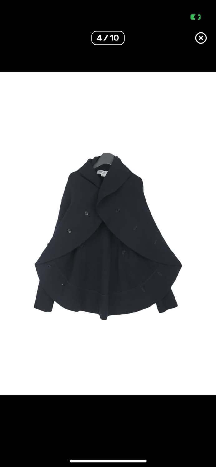 Comme des Garcons 꼼데가르송 비대칭 드레이프 가디건 네이비 상품이미지3