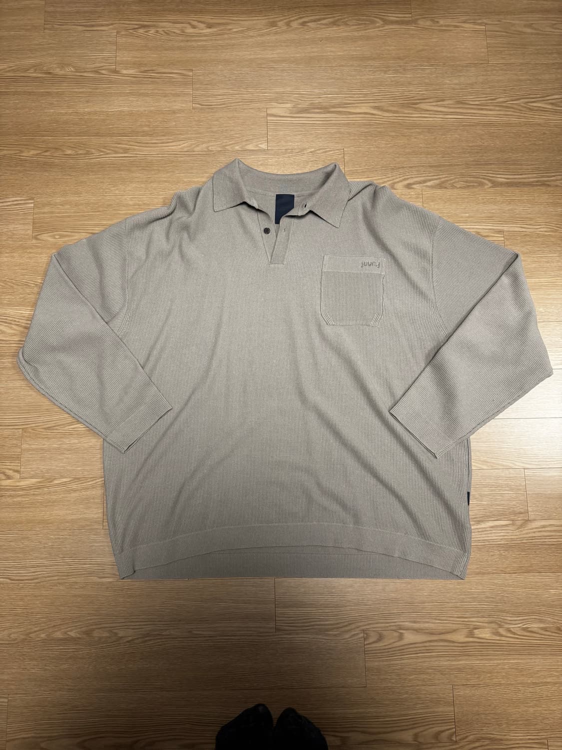 준지 JUUN.J ARCHIVE 티칼라 와플 니트 롱슬리브 - 카키 L 상품이미지1