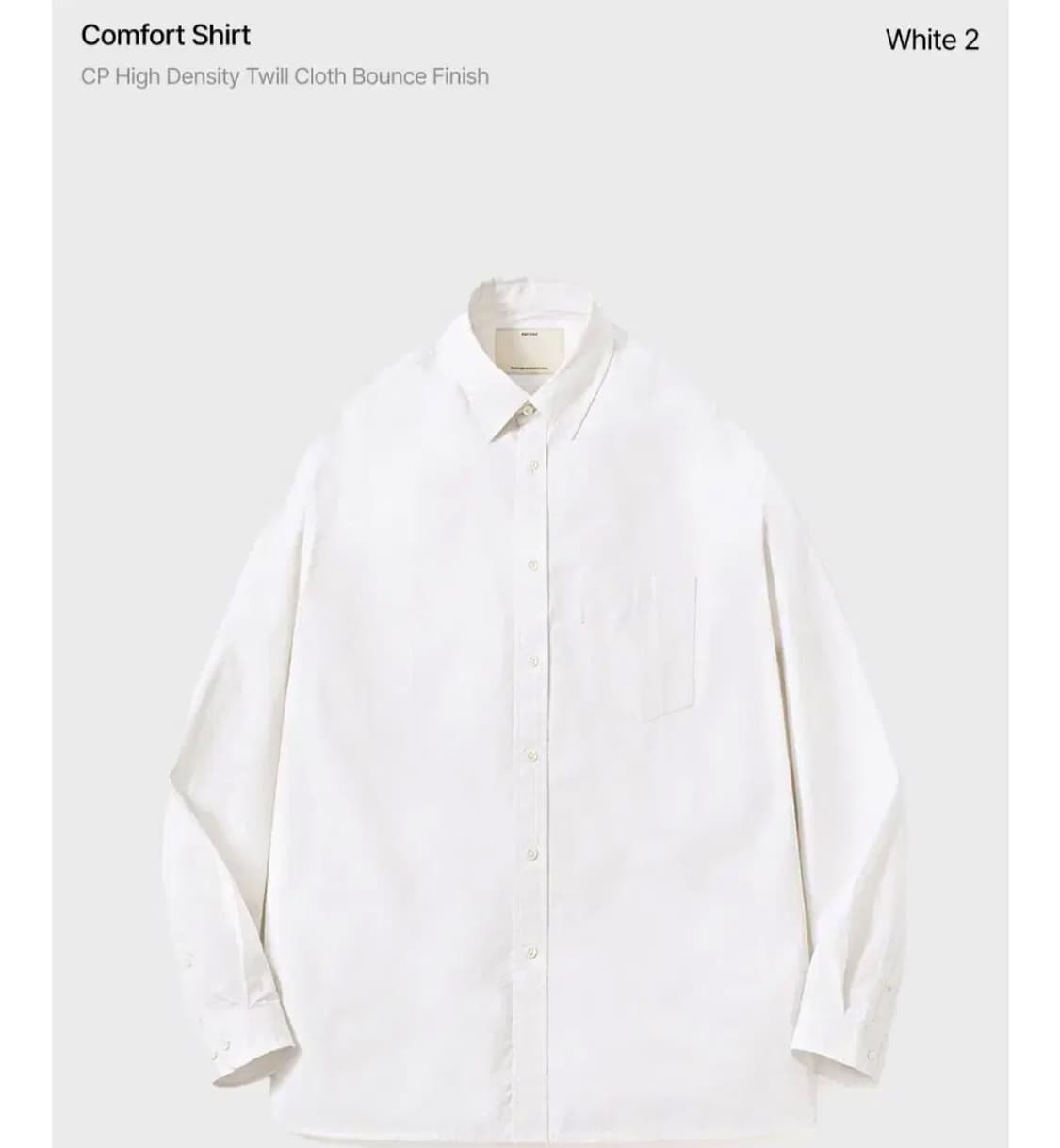 (4사이즈) 포터리 컴포트셔츠 화이트comfort shirt white2 상품이미지1