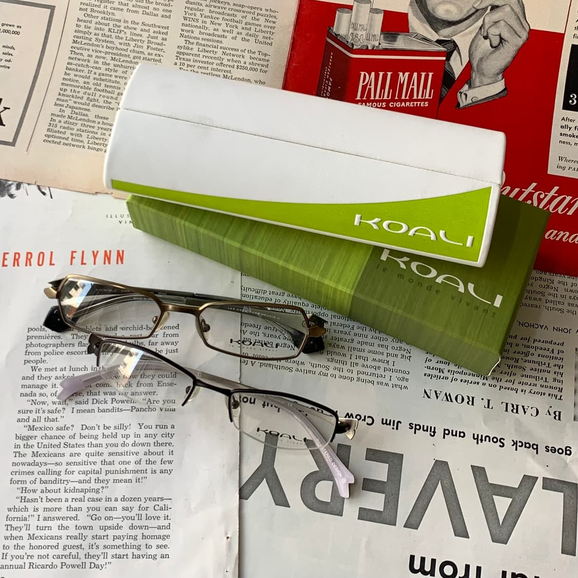 864 코아리 티타늄 하금테 데드스탁 빈티지 슬림 사각 메탈 스몰사이즈  상품이미지5