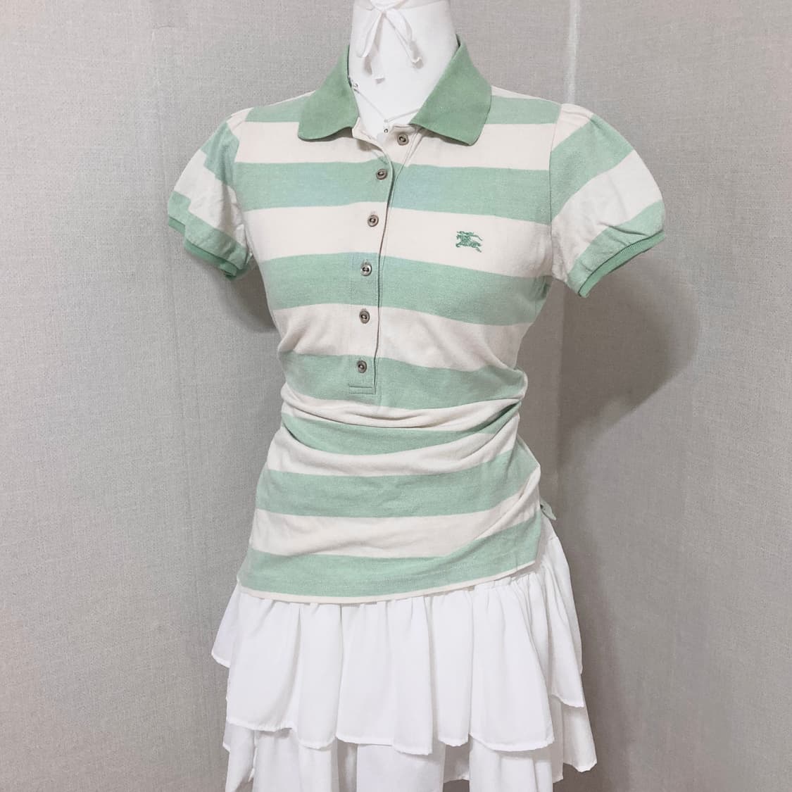 버버리 블루라벨 그린 카라티셔츠 38 상품이미지1