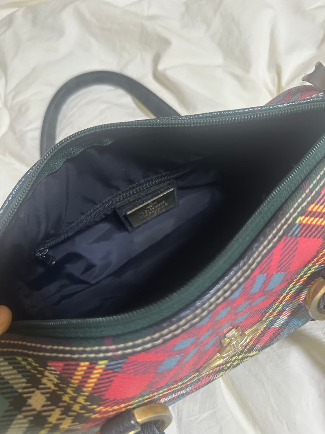 비비안웨스트우드 체크 토트백 상품이미지5