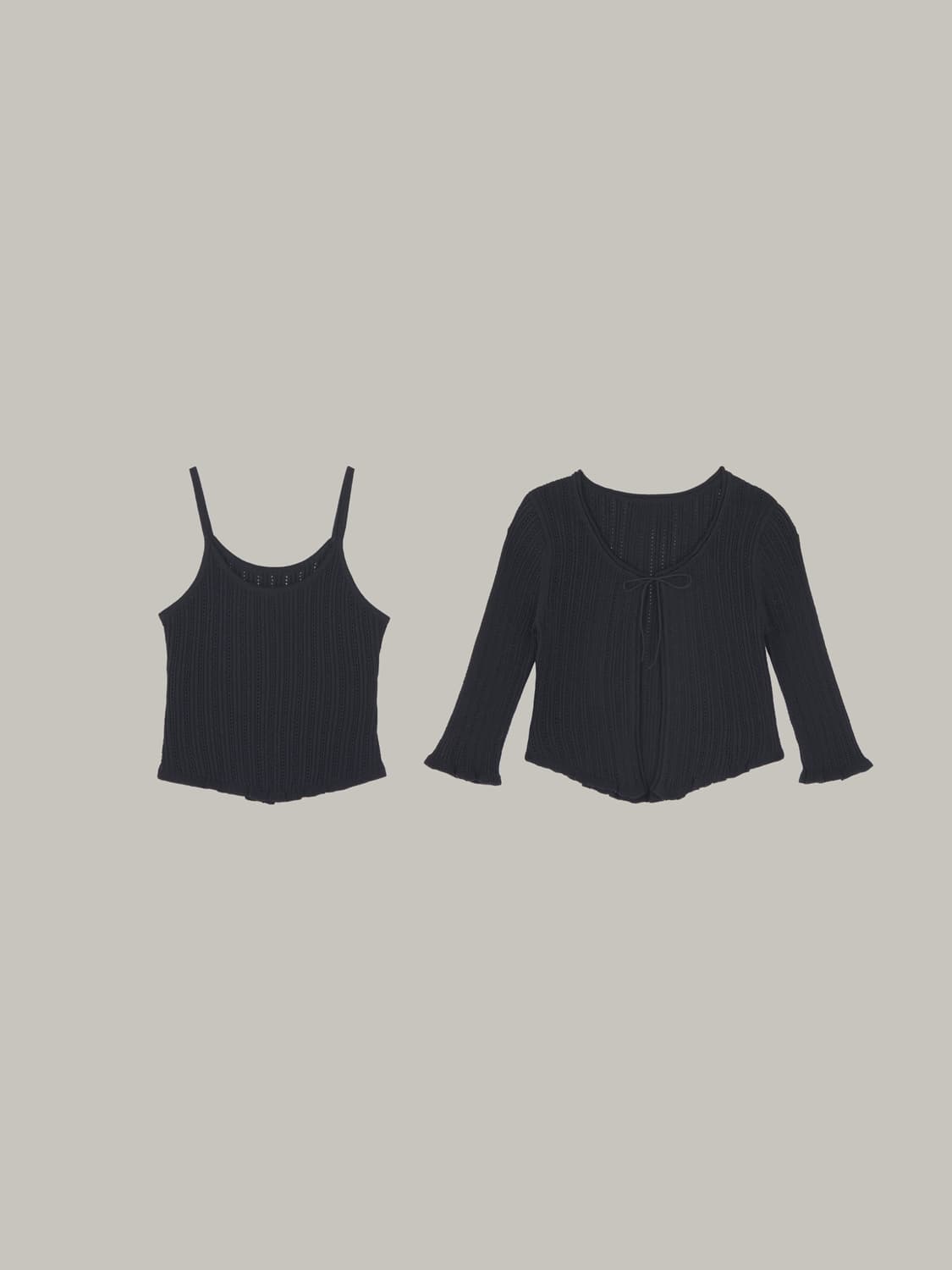 웨어웨더 roz knit set (black) 상품이미지1