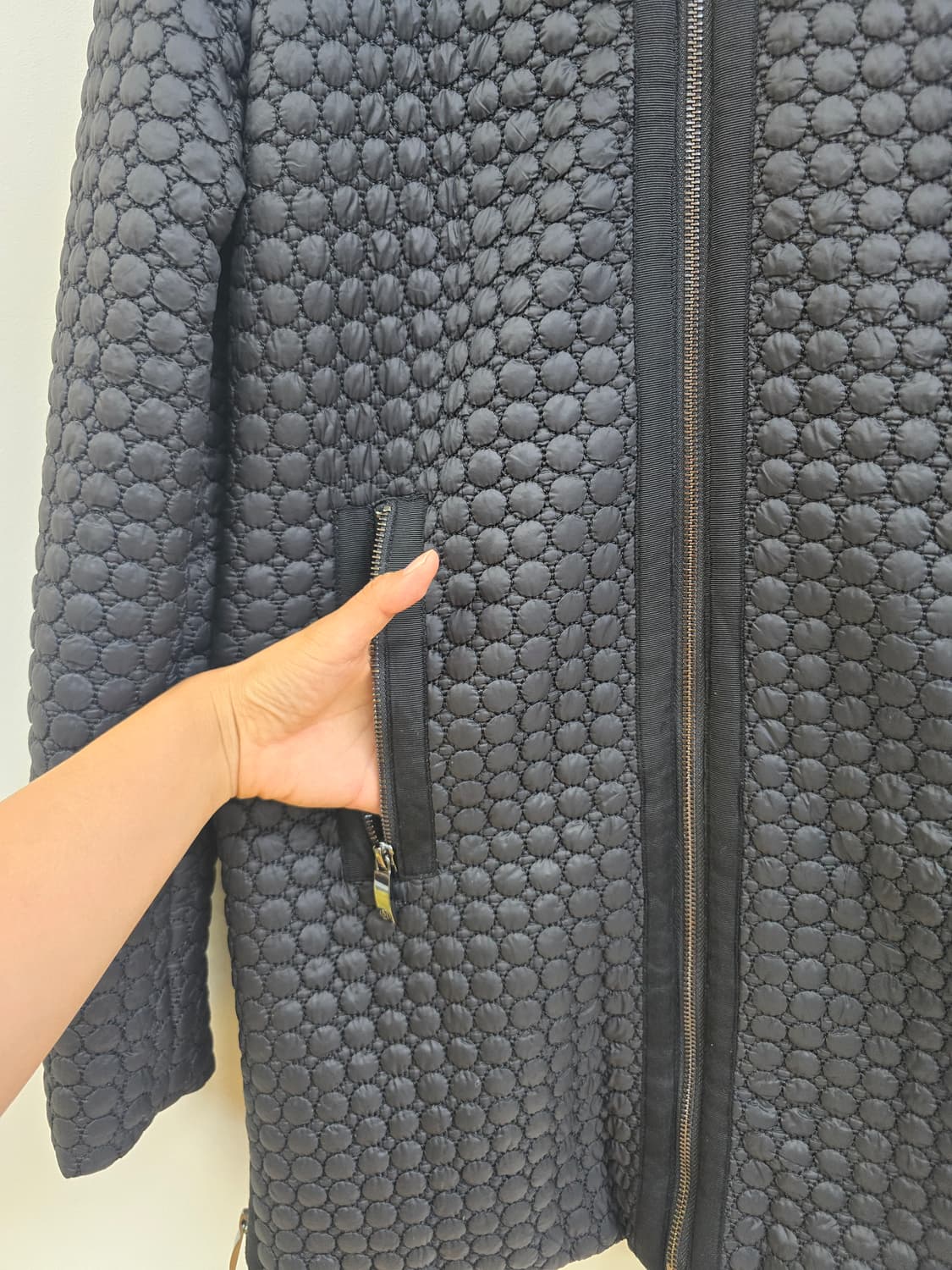 아르마니진스 텍스쳐 퀼팅 집업 패딩 자켓 상품이미지6