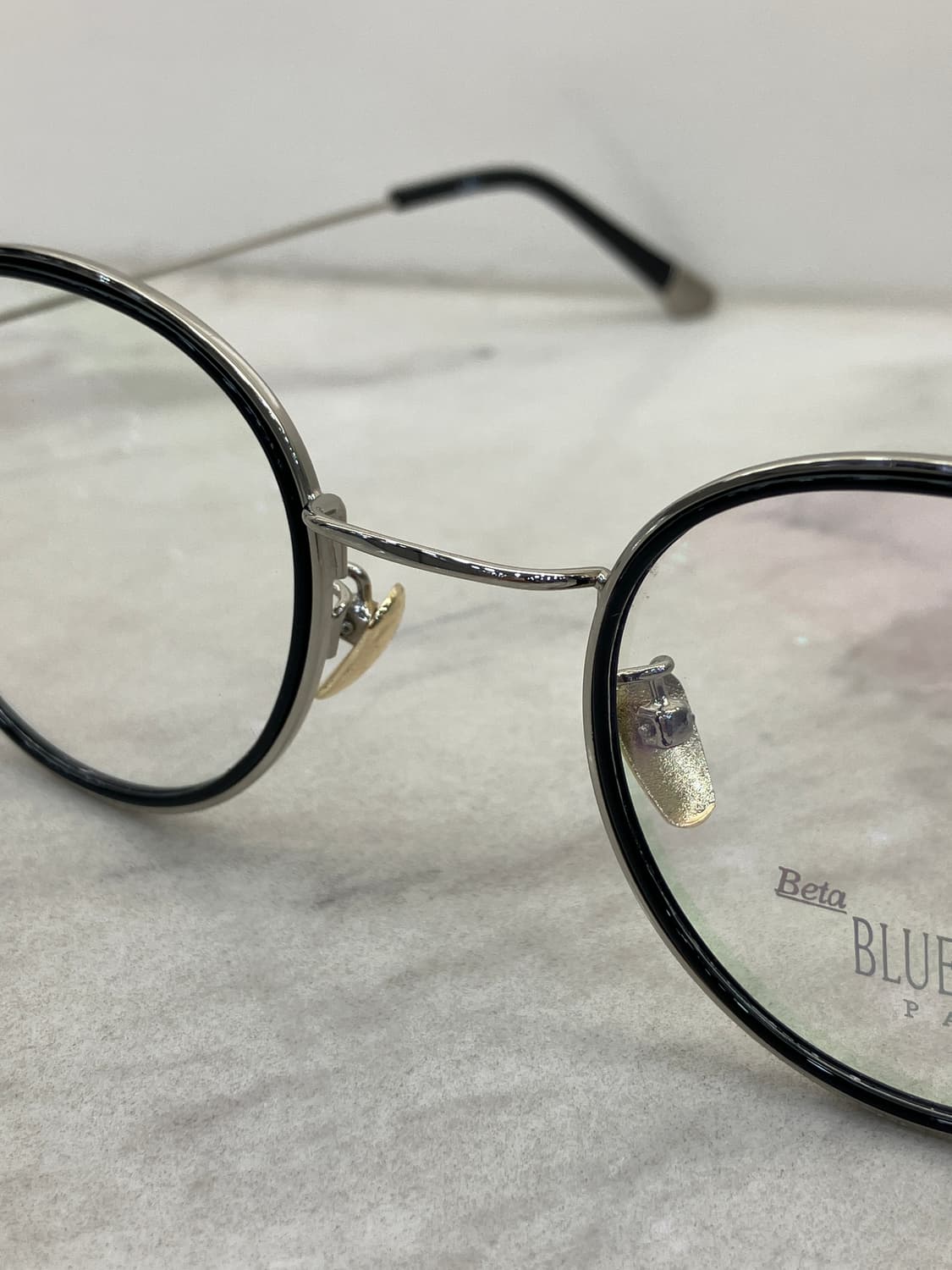 블루엔젤 Blueangel 실버 블랙 솔텍스 라운드 메탈테 안경 상품이미지5