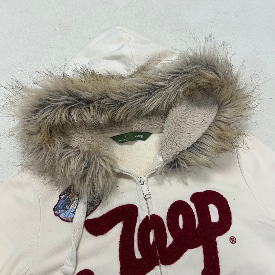JEEP Ivory Wolf-jaw Hoodie Zip-up 상품이미지5
