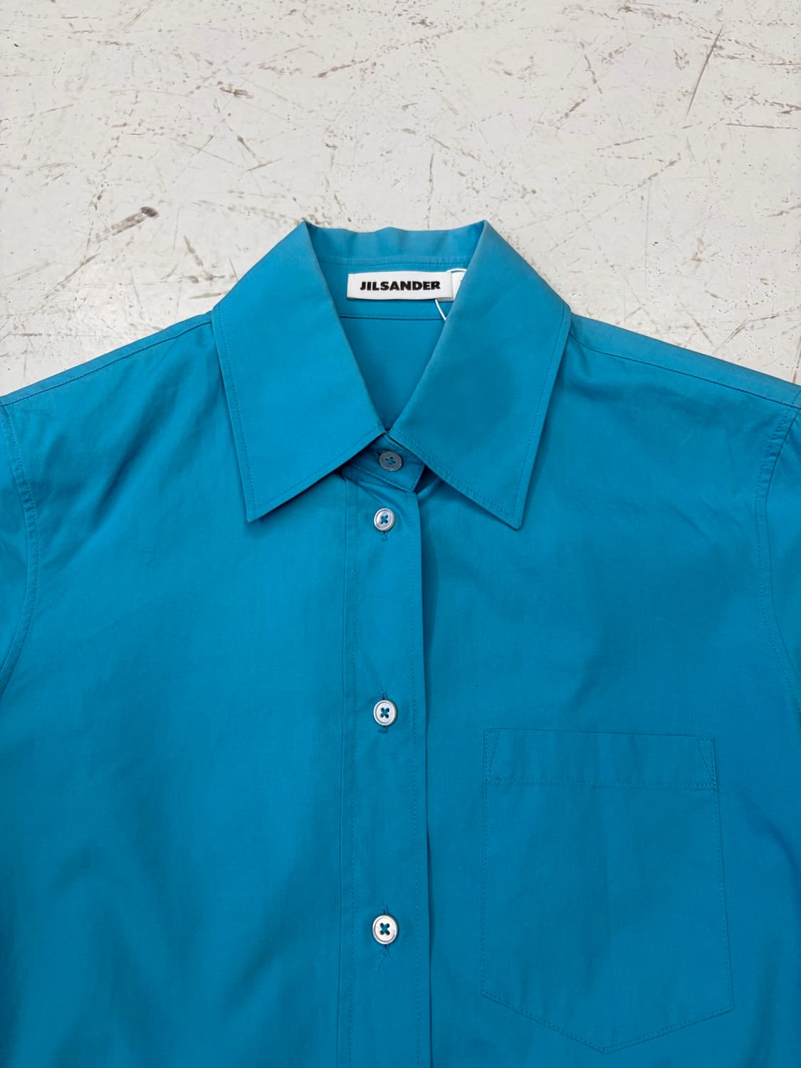 Jil Sander 비비드 블루 미니멀 셔츠 상품이미지5