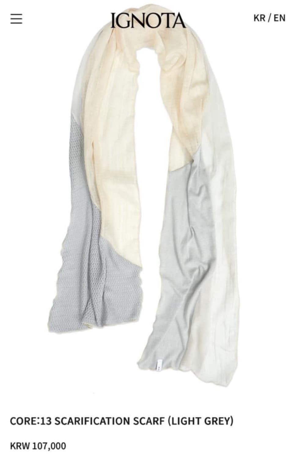 IGNOTA CORE:13 Scarification Scarf Light 상품이미지1