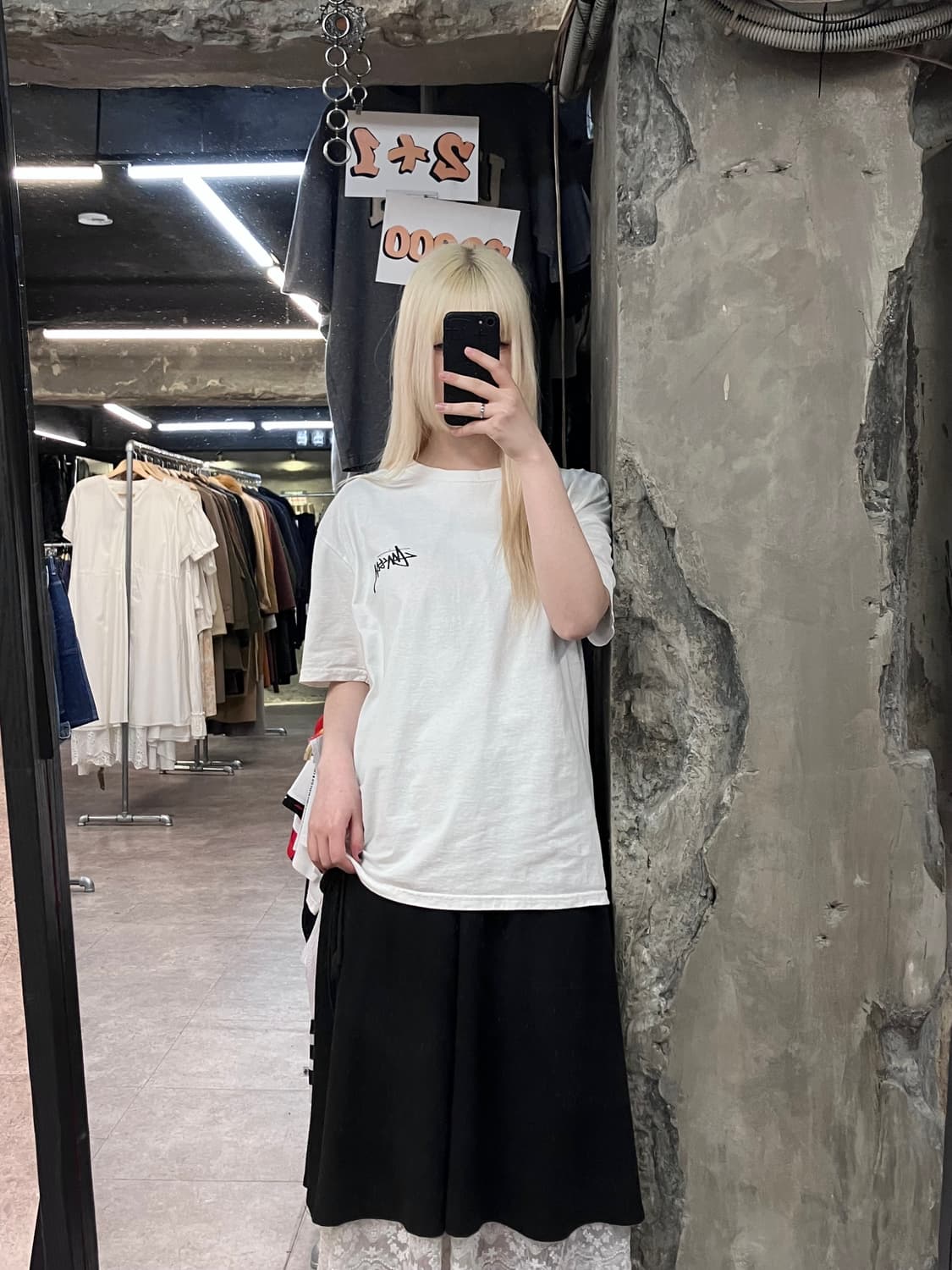 스투시 프린팅 반팔 티셔츠 화이트 M   #csz3983 상품이미지2