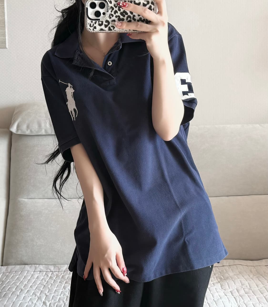 폴로 랄프로렌 빅포니 네이비 반팔 상품이미지1