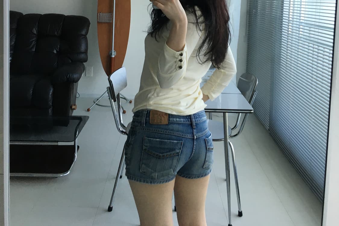 stud denim micro shorts 상품이미지5