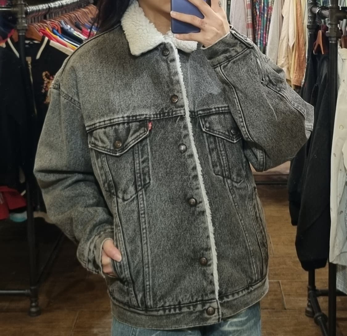 [Hi] levis 리바이스 양털 데님자켓 그레이 상품이미지2