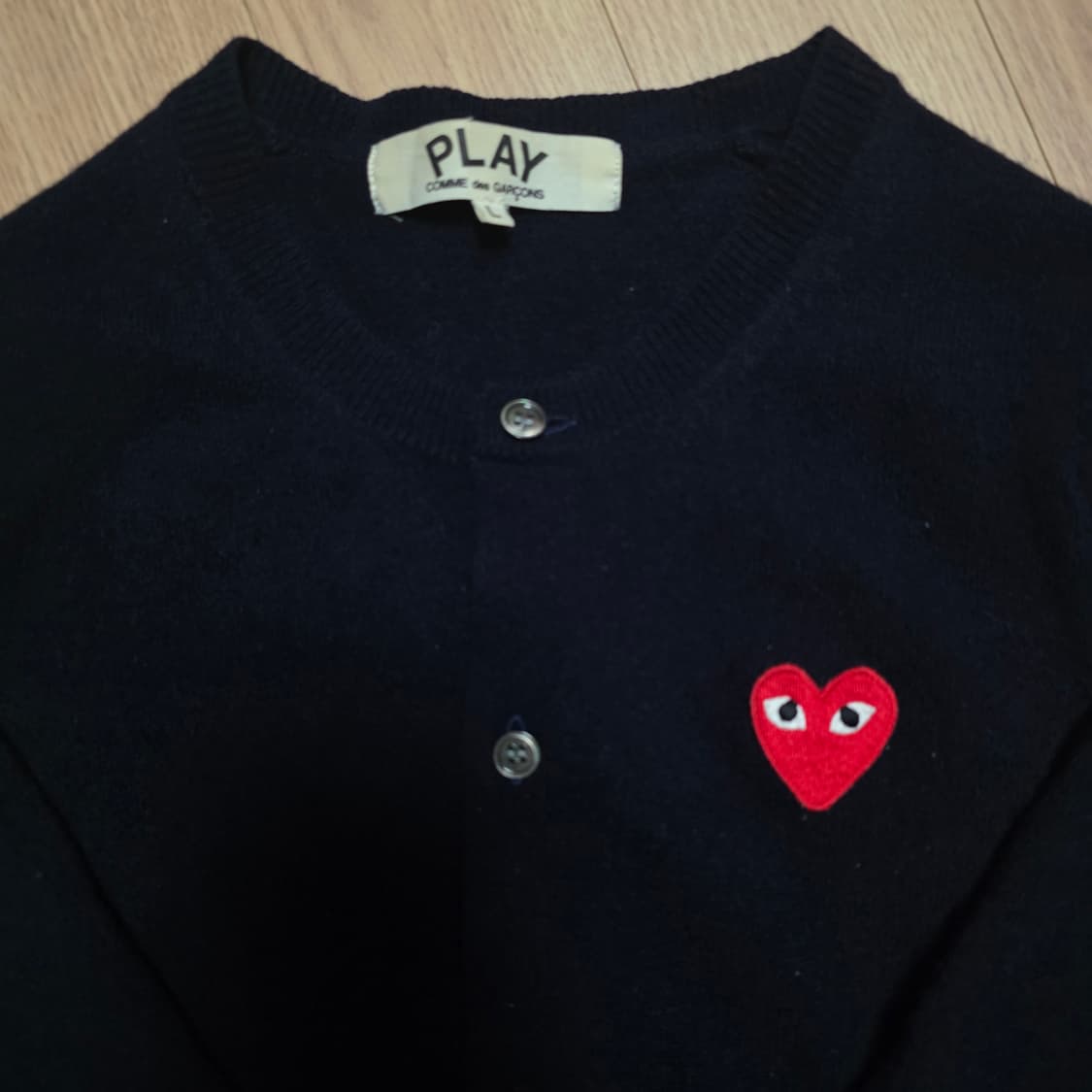 L) 꼼데가르송 레드 와펜 여성 가디건 상품이미지2