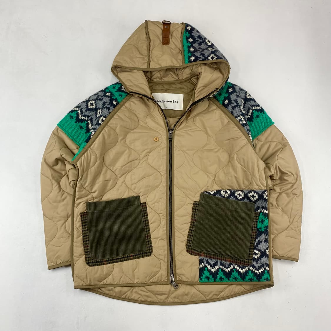 앤더슨벨 니트 패치드 노르딕 퀄티트 파카 자켓 (100) 상품이미지1