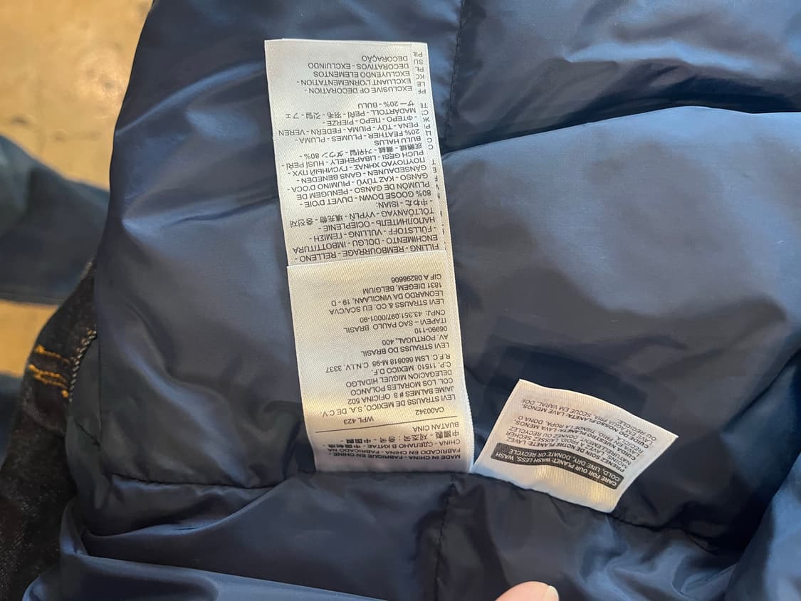 리바이스 구스다운 데님 트러커 상품이미지5