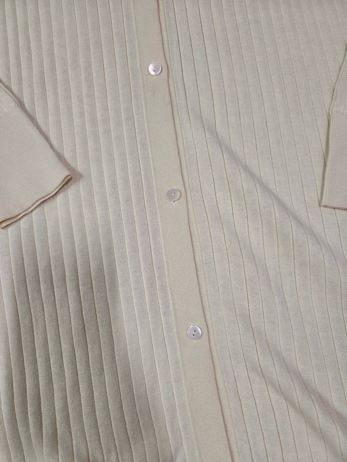 쉽스 라이트 베이지 골지 롱 원피스 카디건 상품이미지4