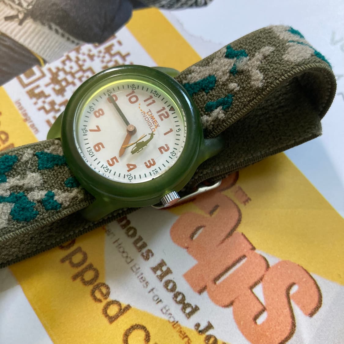 Timex 타이맥스 밀리터리 카모플라쥬 밴딩 팔찌 스트랩 손목시계 상품이미지2