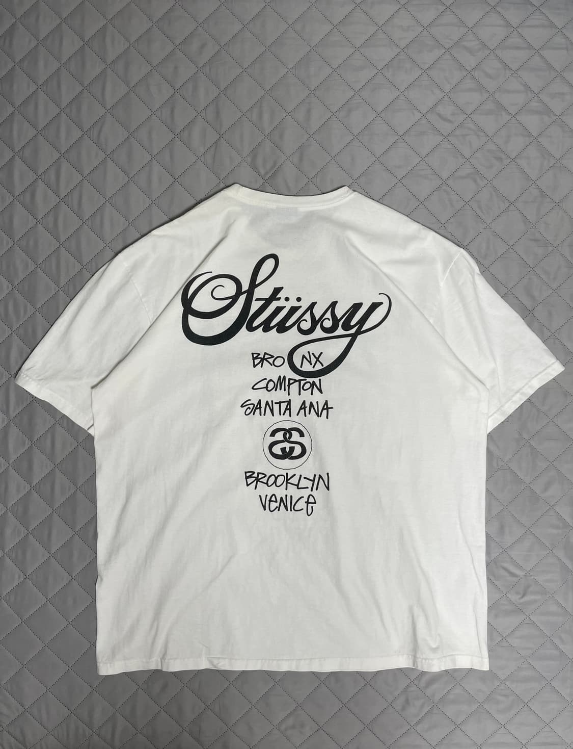 스투시 월드투어 반팔 티셔츠 화이트 상품이미지2