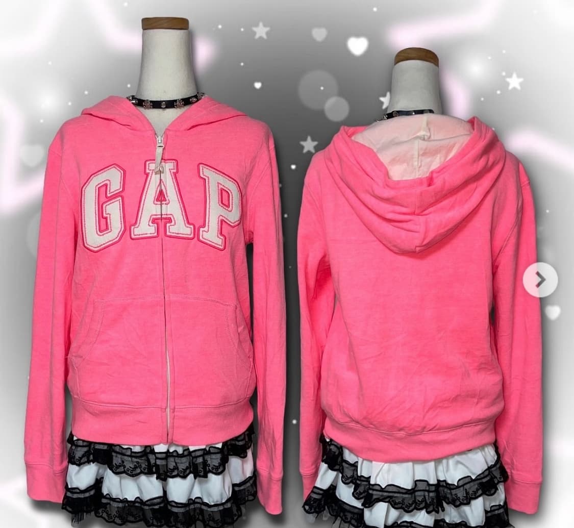 GAP Light Pink Hoodie Zip-Up 집업 y2k 갸루 상품이미지1