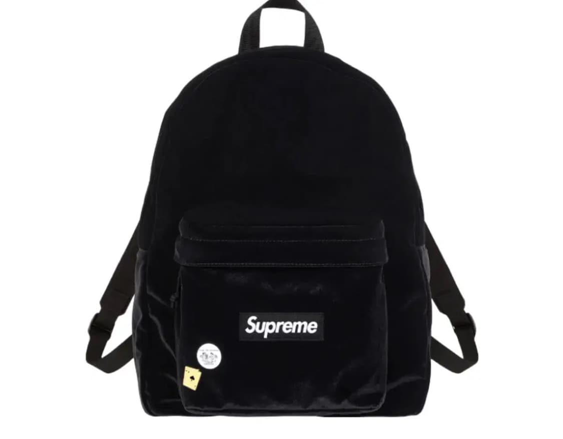 25FW 슈프림 벨벳 백팩 블랙 velvet backpack black 상품이미지1