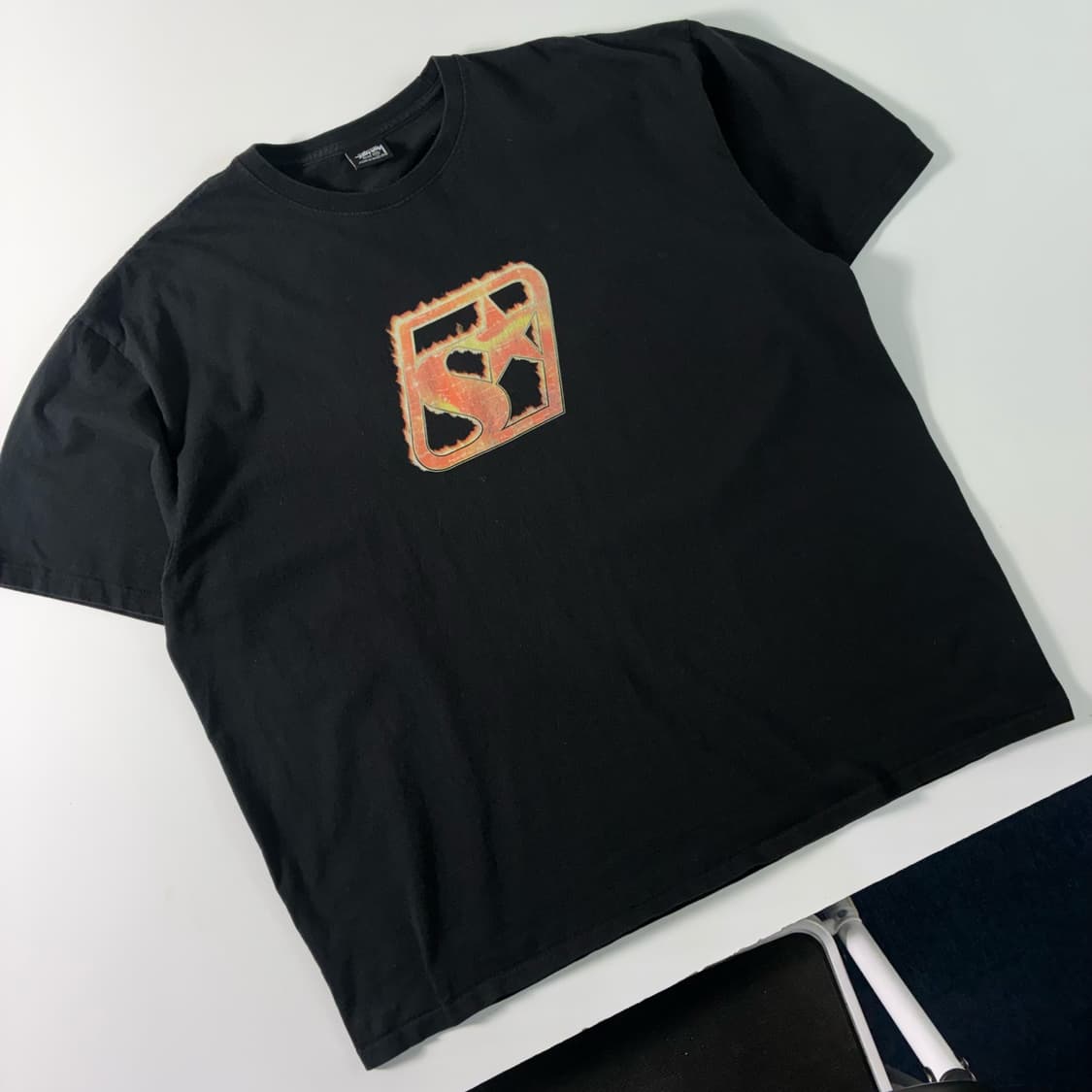 Stussy  스투시 블레이즈 블랙 반팔티셔츠  상품이미지1
