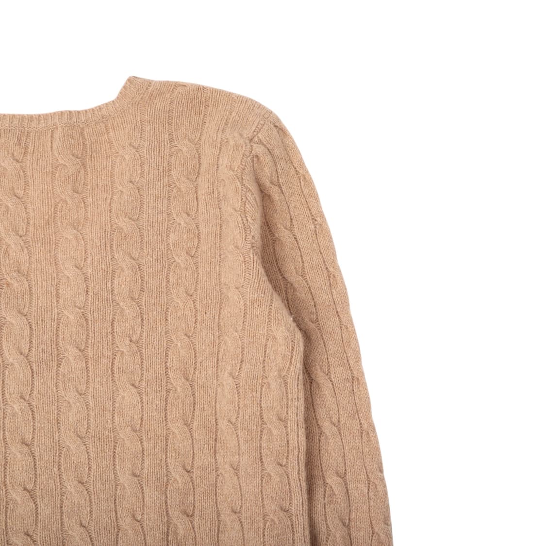 폴로 랄프로렌 베이지 울 캐시미어 브이넥 니트 상품이미지6