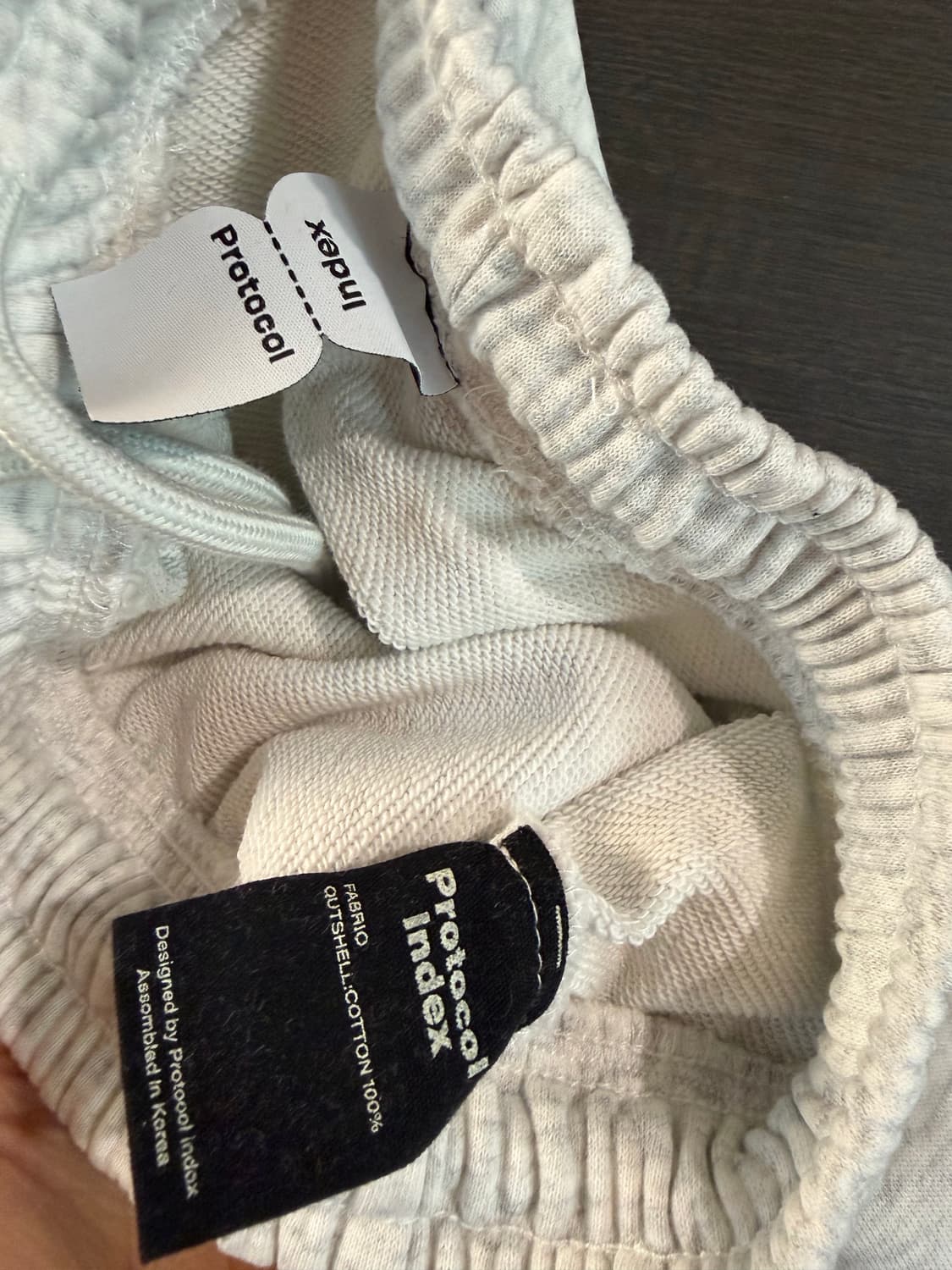 프로토콜 인덱스 화이트 멜란지 반바지 3사이즈 상품이미지6