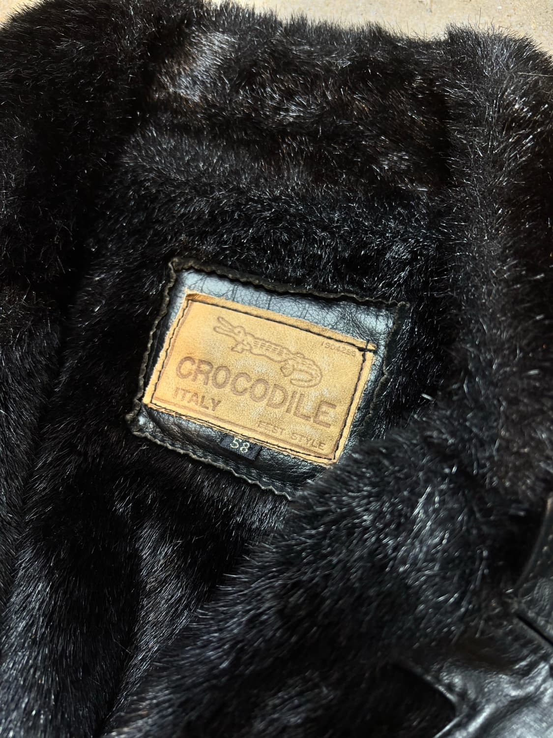 크로커다일 빈티지 가죽 자켓 상품이미지4