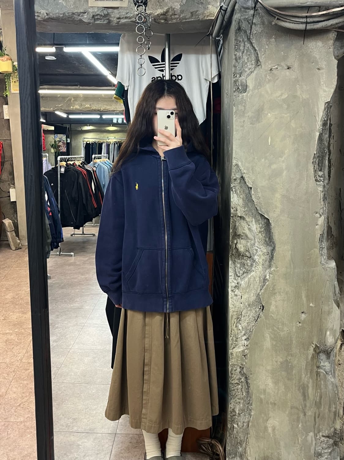 폴로 랄프로렌 기모 후드집업 네이비 XL #csz2472 상품이미지2