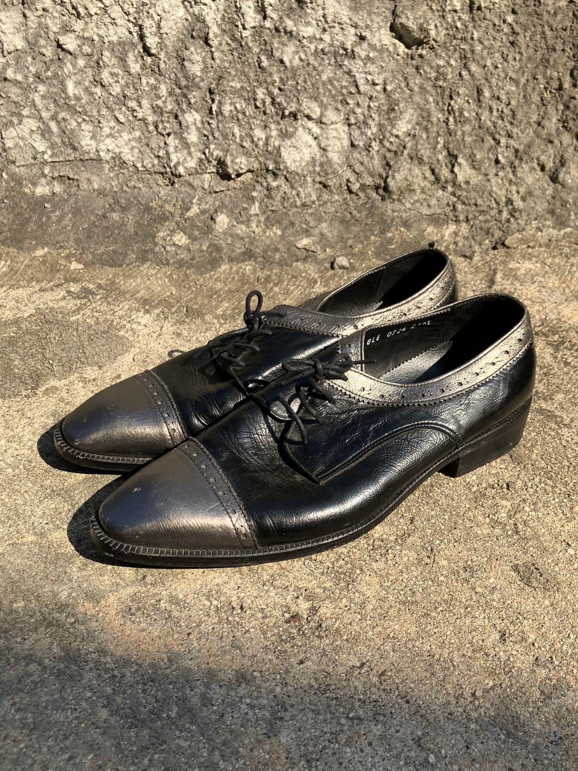 260) Black&Metallic Silver Leather Shoes 상품이미지1