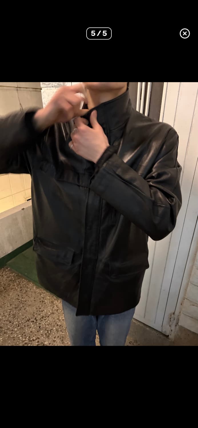 vtg lambskin snap carcoat 상품이미지1