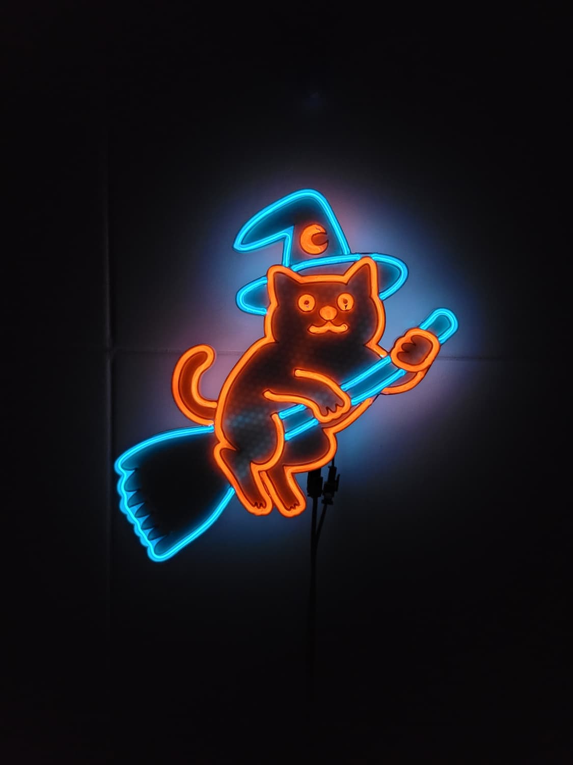 고양이 마법사 마녀 할로윈 네온사인 led 램프 조명 무드등 상품이미지3