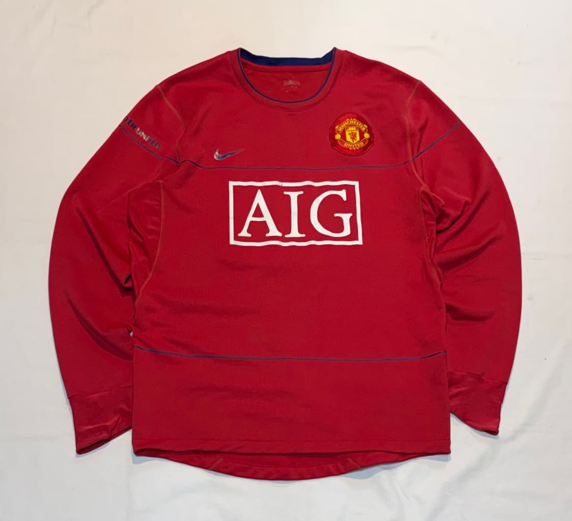 나이키 08-09 맨유 AIG 트레이닝 탑 맨투맨 레드 상품이미지1