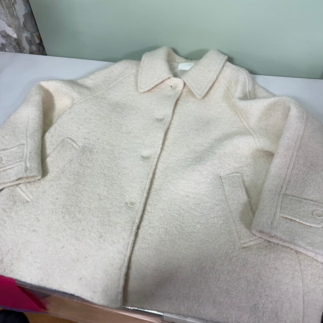 우먼FREE LUUL 루엘 크림 울자켓 상품이미지1